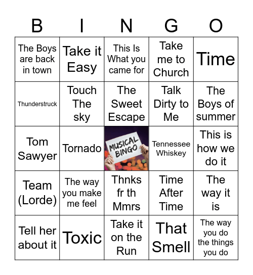 T is for turkey Bingo Card