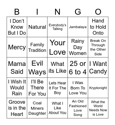 BDB Bingo 56 Bingo Card