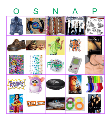 90s BINGO Card