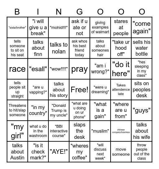 DEI BINGO Card