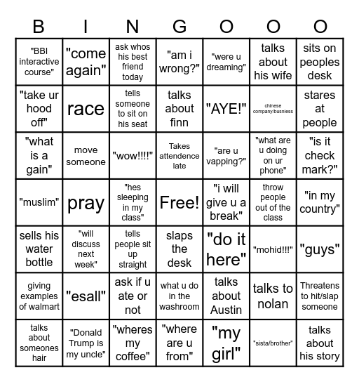 DEI BINGO Card