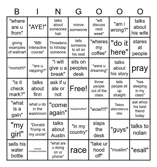 DEI BINGO Card