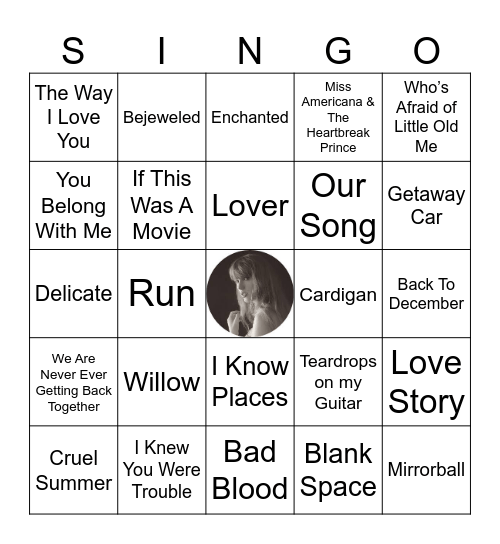 THE JULES ERA Bingo Card