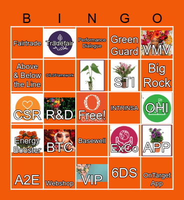 Dummen Orange Bingo Card