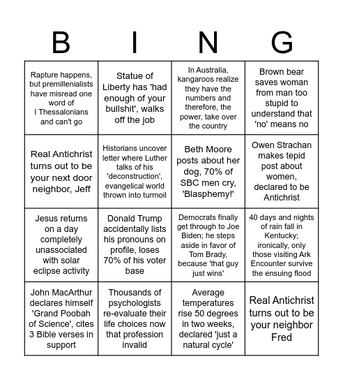 Your May Bingo Card Bingo Card