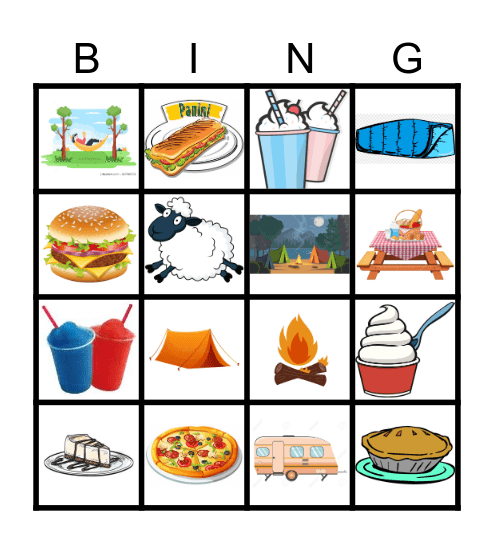 Camping Bingo Card