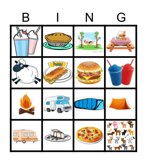 Camping Bingo Card