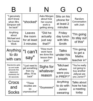 Fordybingo Card