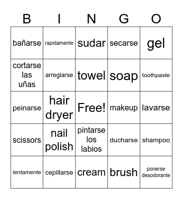 Daily Routines and Personal Hygiene Bingo Card