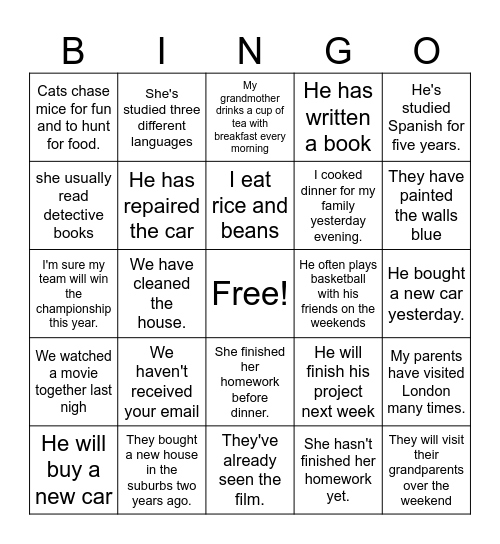 passive voice pre int solutions 2 edition Bingo Card