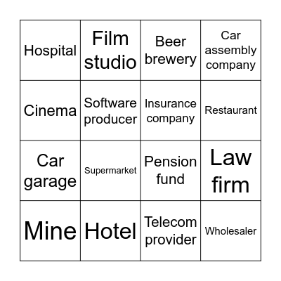 Typology Bingo! Bingo Card