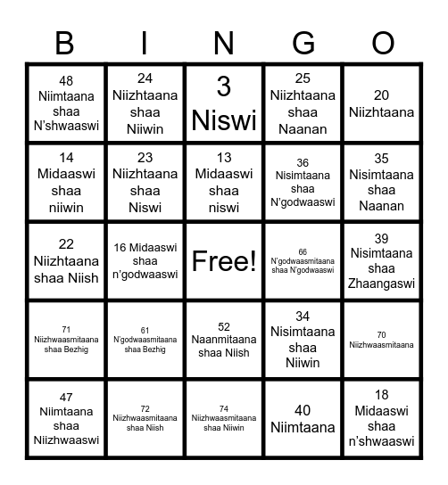 BAKINAAGE Bingo Card