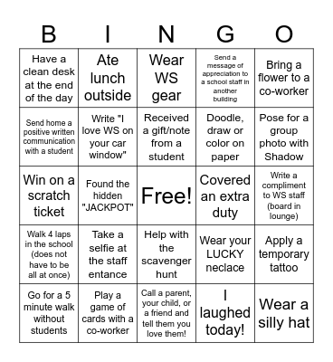 Panthers Casino Bingo Card
