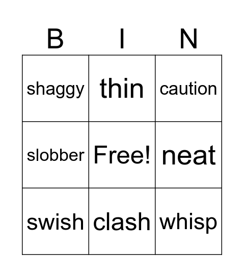 Love That Dog Set 2 Bingo Card