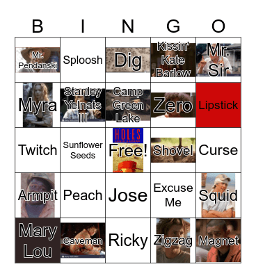 "Holes" Bingo Card
