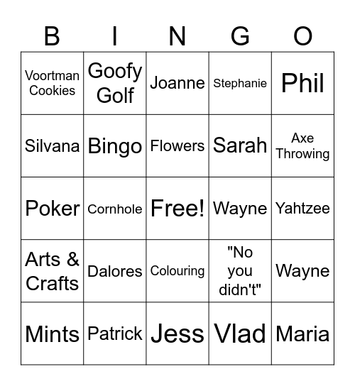 LEVANTE Bingo Card