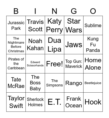May 3rd Bingo Card