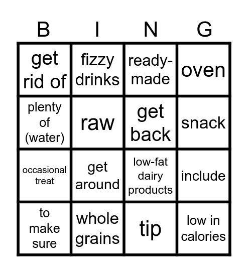 FF5.Unit 8 Bingo Card