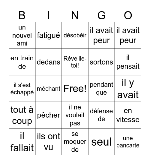 Brandon Brown--Québec Ch. 1-6 Bingo Card