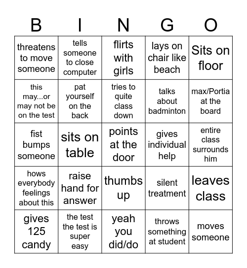 Mr tejada bingo V3 Bingo Card