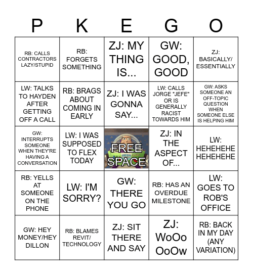 PKE Denver Bingo Card