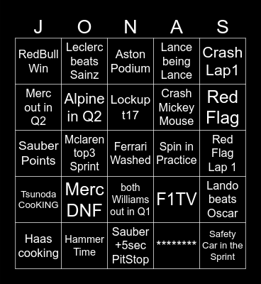 F1_bingo Card