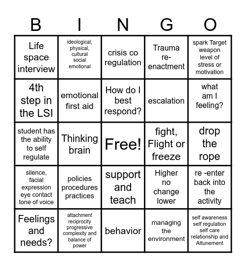 TCIS Bingo Card