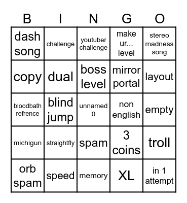 recent tab bingo Card