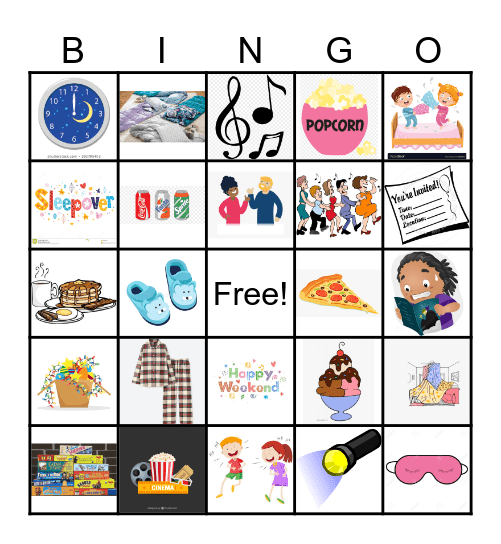 Pajama Party Bingo! Bingo Card