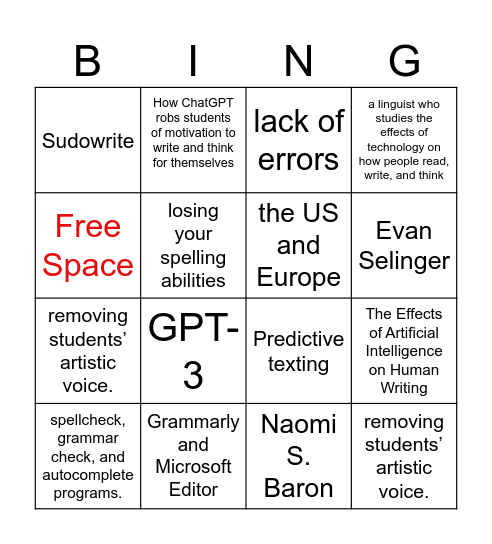 Bingo Card