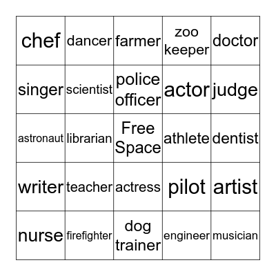 Career Quest Bingo Card