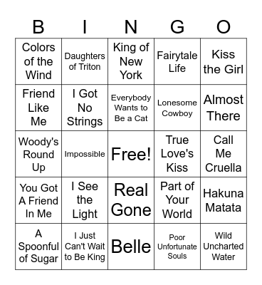 GAME THREE: DISNEY+ (B) Bingo Card