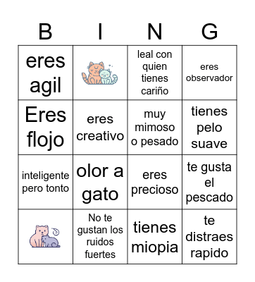 Bingo gatuno! Bingo Card