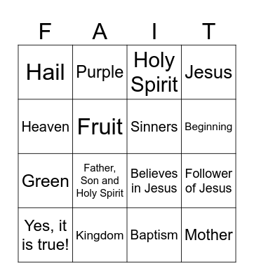 JESUS LOVES YOU! Bingo Card