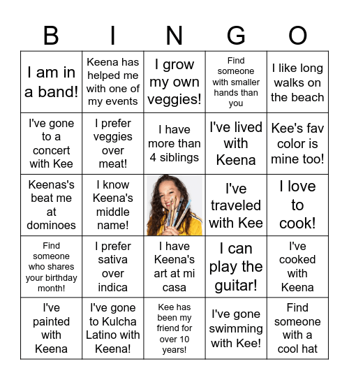 Keena's B-Day Bingo! Bingo Card
