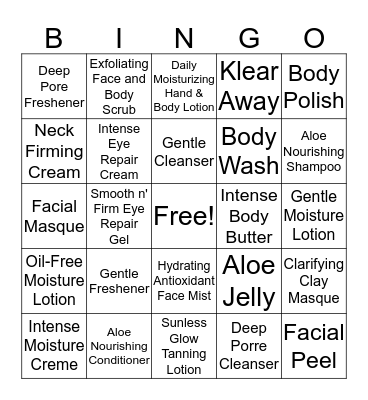 L'BRI Bingo! Bingo Card