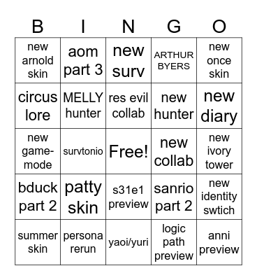 COA FINALS Bingo Card