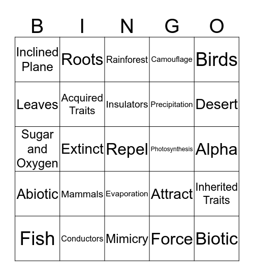 End of Year Bingo Card