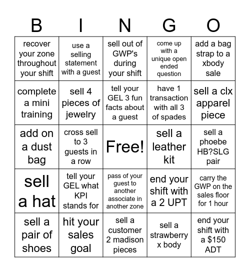 5729 bingo Card