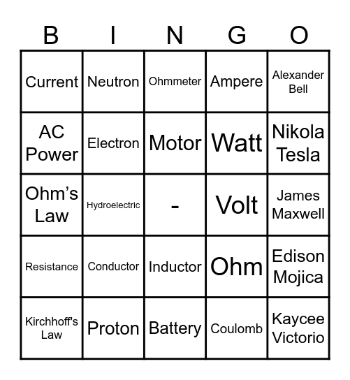 Bingo Card