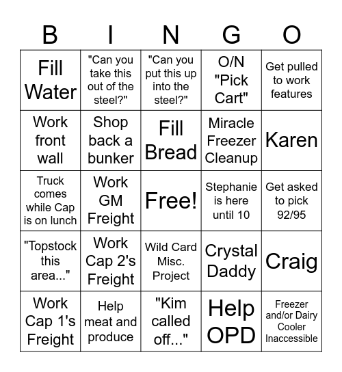 Bullshit Bingo Card