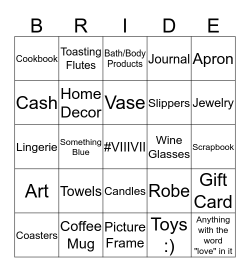 #SheSaidOui Bingo Card