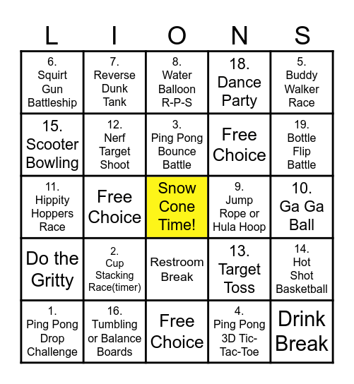 Bluestem - Track & Field Day - 2024 Bingo Card