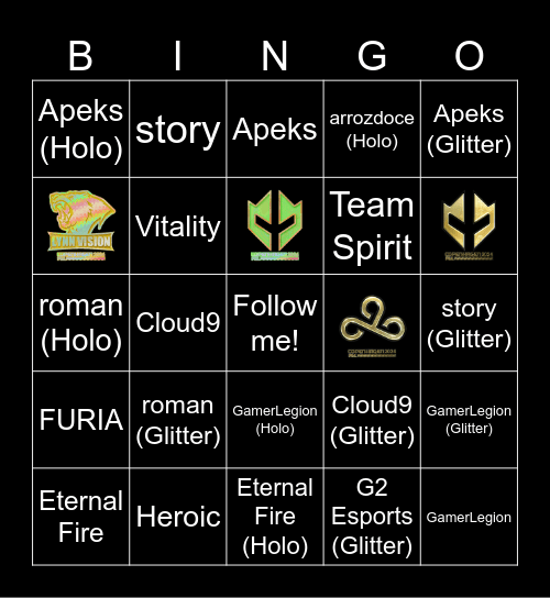 Sticker bingo Card