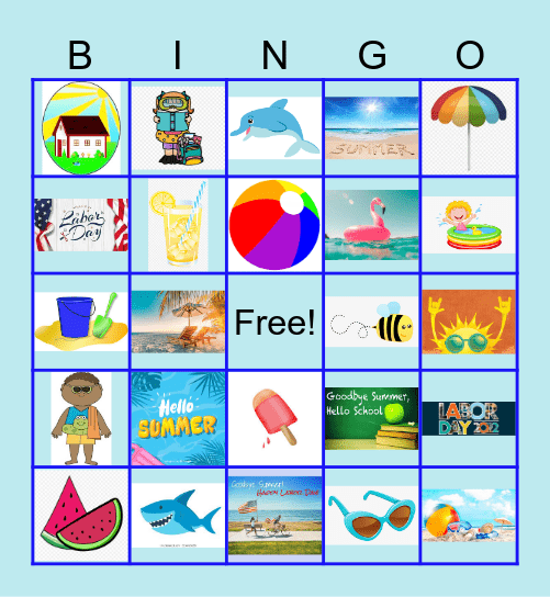 Summer Images Bingo Card