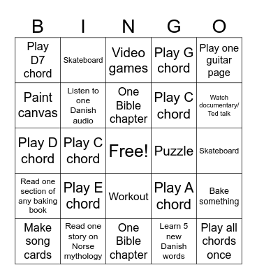Things to do Instead of Scrolling on Phone Bingo Card