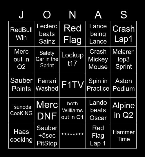 F1_bingo Card