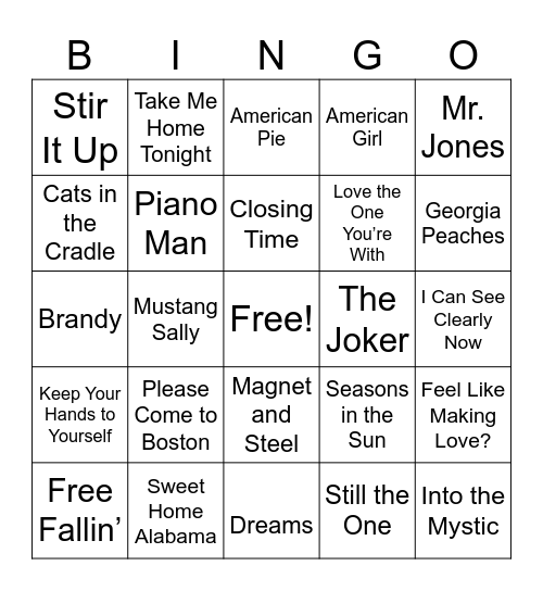 ####-3-#### Bingo Card