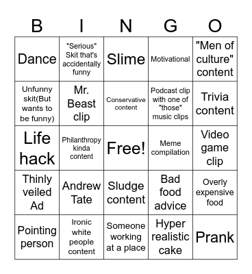 My Card Bingo Card