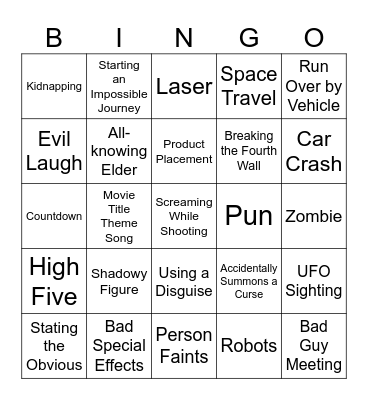BINGOFLIX: Spaceballs Bingo Card